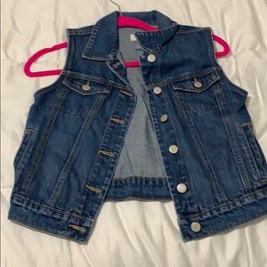 Blue jean cut off jacket